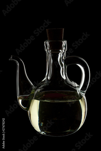 olive oil in a transparent glass