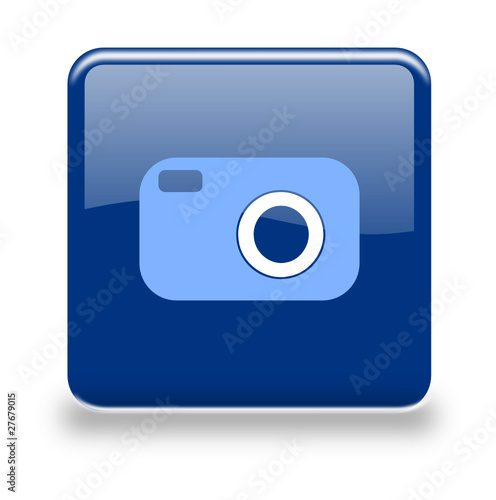 Button Cam blau