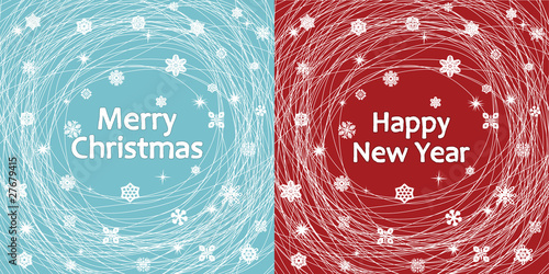 Abstract background with snowflakes vector