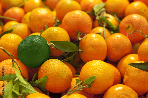 Mandarin orange in the market