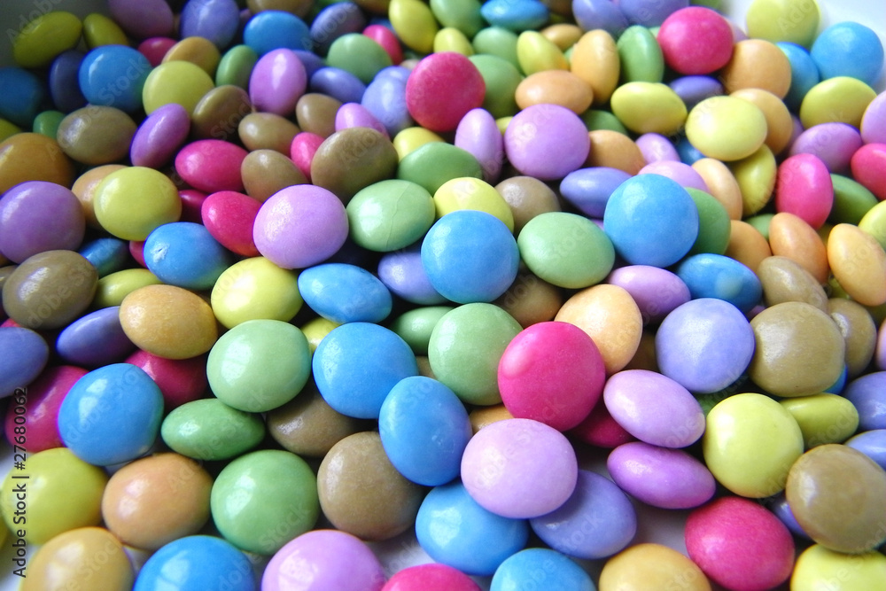 Dragées chocolat colorées Dragées chocolat colorées