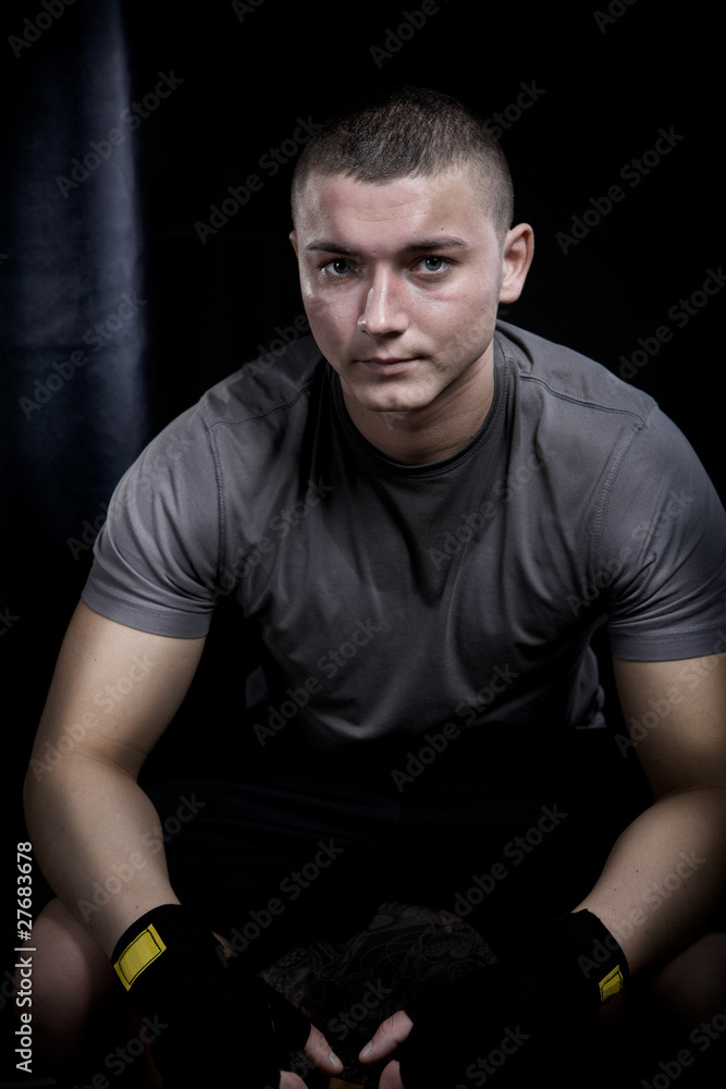 portrait of a young boxer