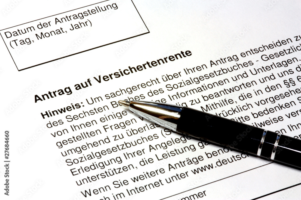 Antrag auf Versichertenrente Antrag auf Versichertenrente