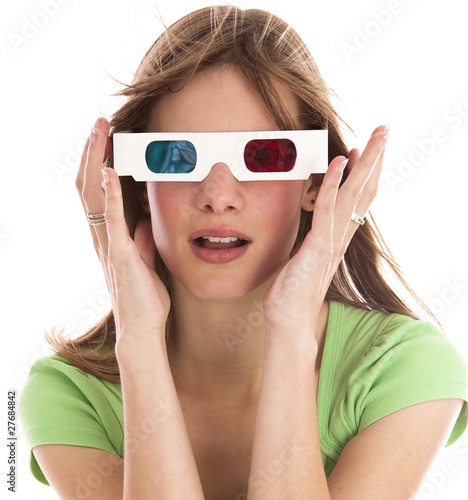 girl with 3d glasses