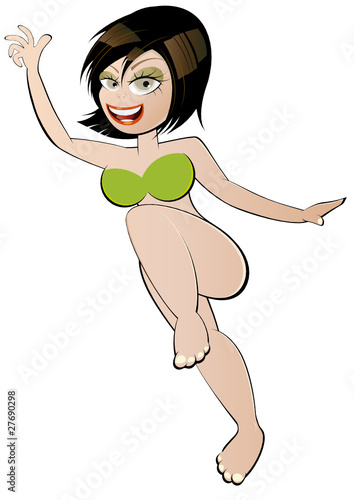 cartoon mädchen bikini