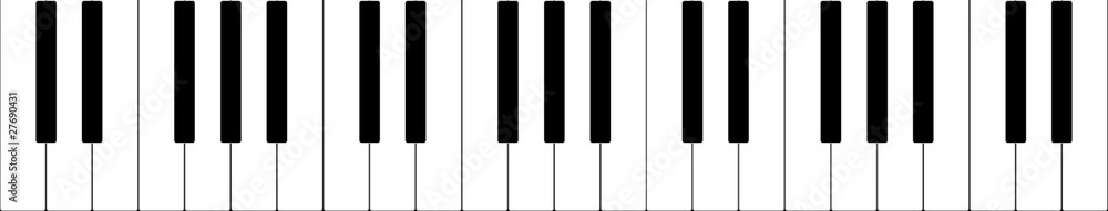 Naklejka premium Piano keyboard banner