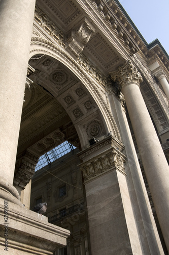 Milan - Gallery arch detail in Duomo Square