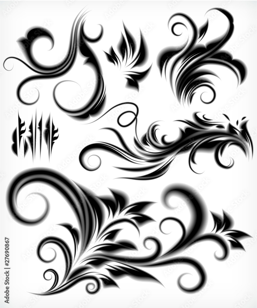 Vector Floral Set Vector Floral Set