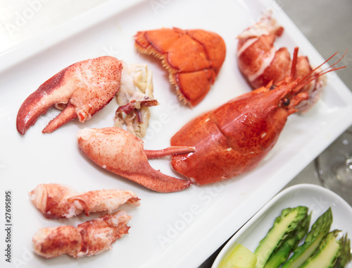 Edible parts of a lobster