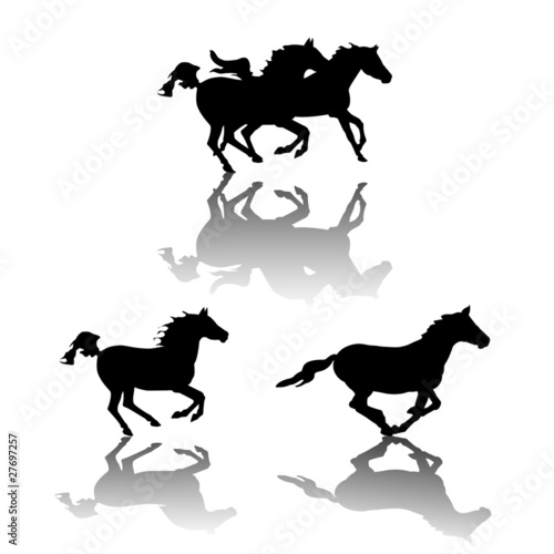 horses silhouettes