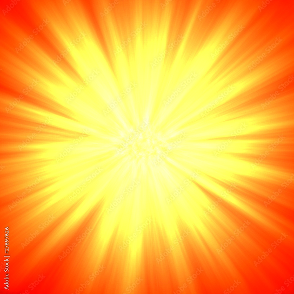 Abstract Sunburst In Yellow and Orange Abstract Sunburst In Yellow and Orange