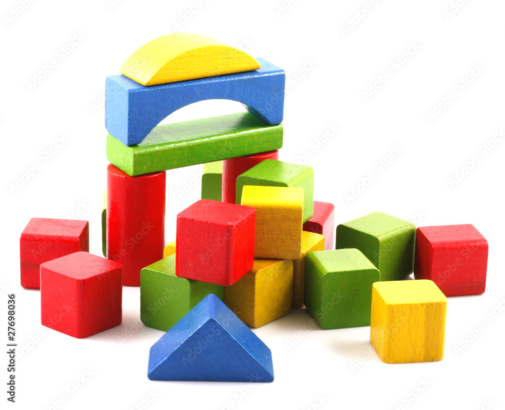 Fototapeta premium Wooden building blocks