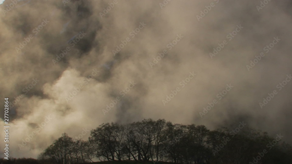 Fog, smoke, volcano Fog, smoke, volcano