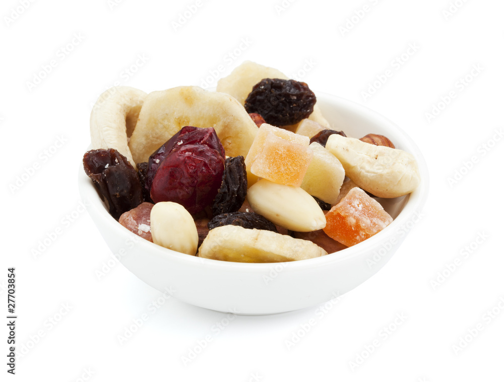 trail mix in a small bowl