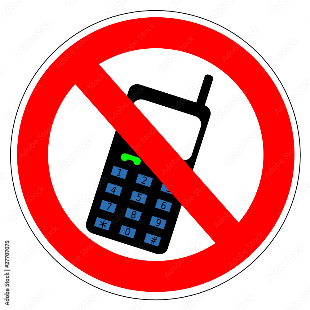 Photos Panneau interdit de téléphoner