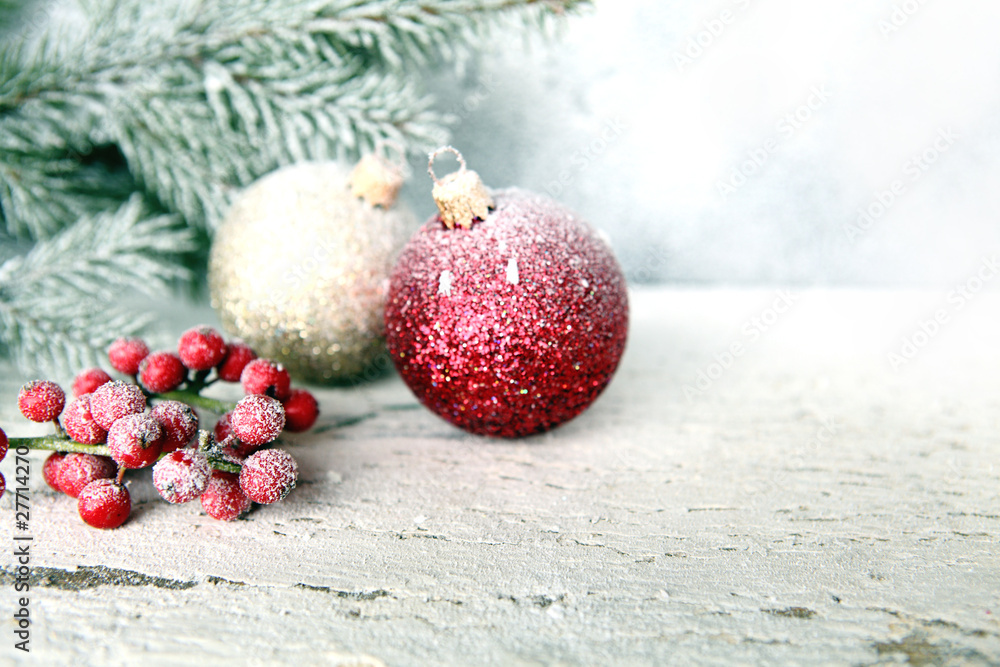 Obraz premium vischio con palline di natale