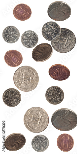 usa falling coins