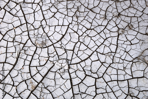 totally dried-clay soil with cracks