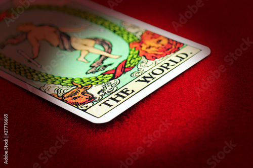 The world tarot card