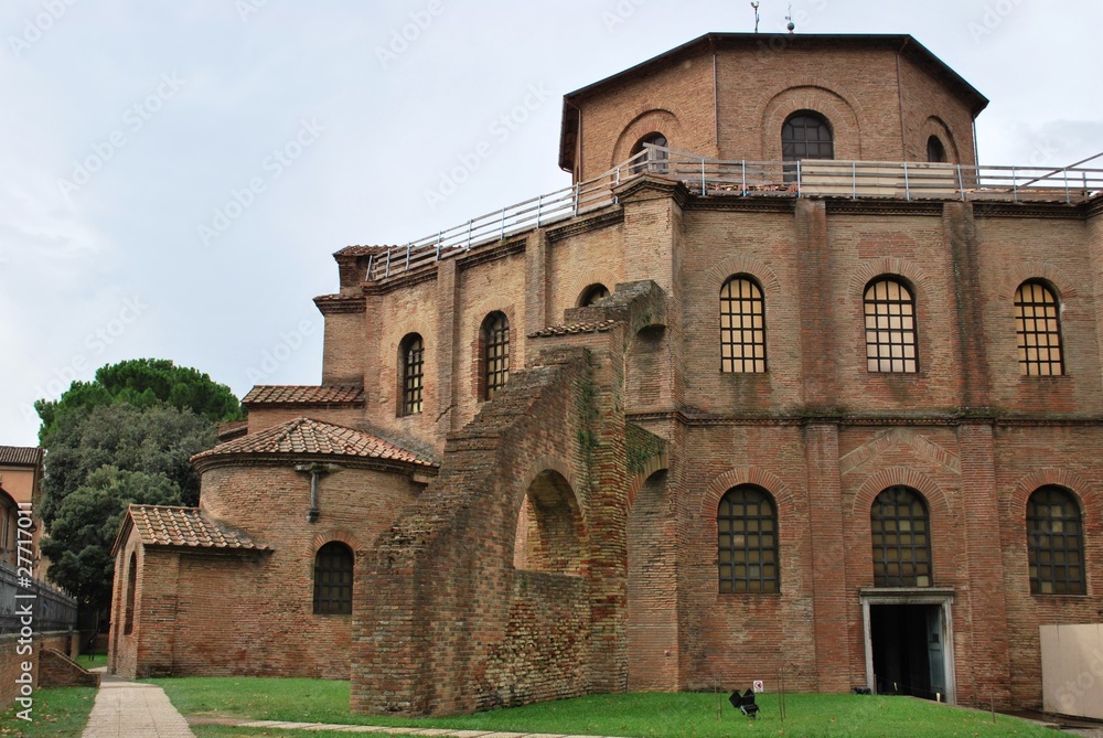 St. Vitale basilica church exterior, Ravenna, Italy