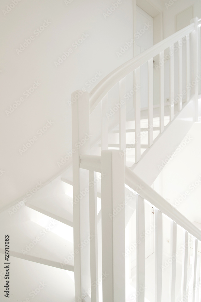 Fototapeta premium white stairs
