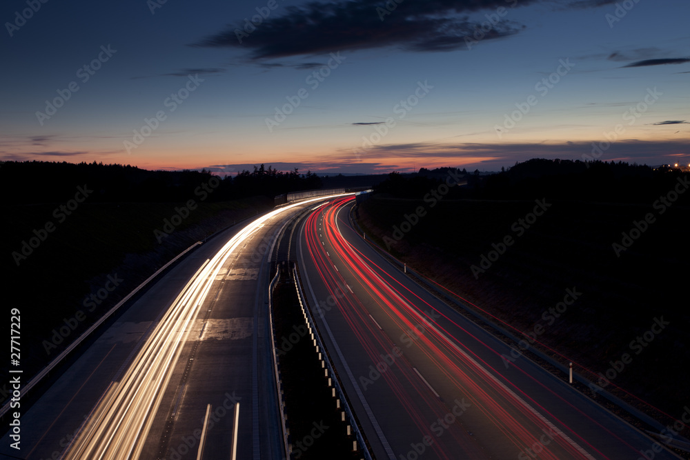 Highway at night