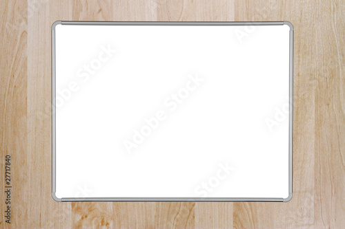 Blank whiteboard