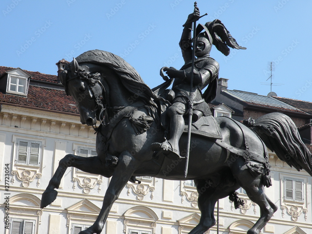 Obraz premium statue équestre turin