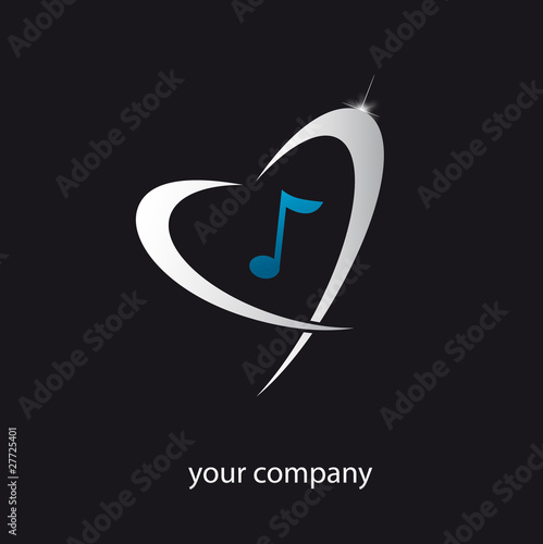 logo entreprise, note de musique