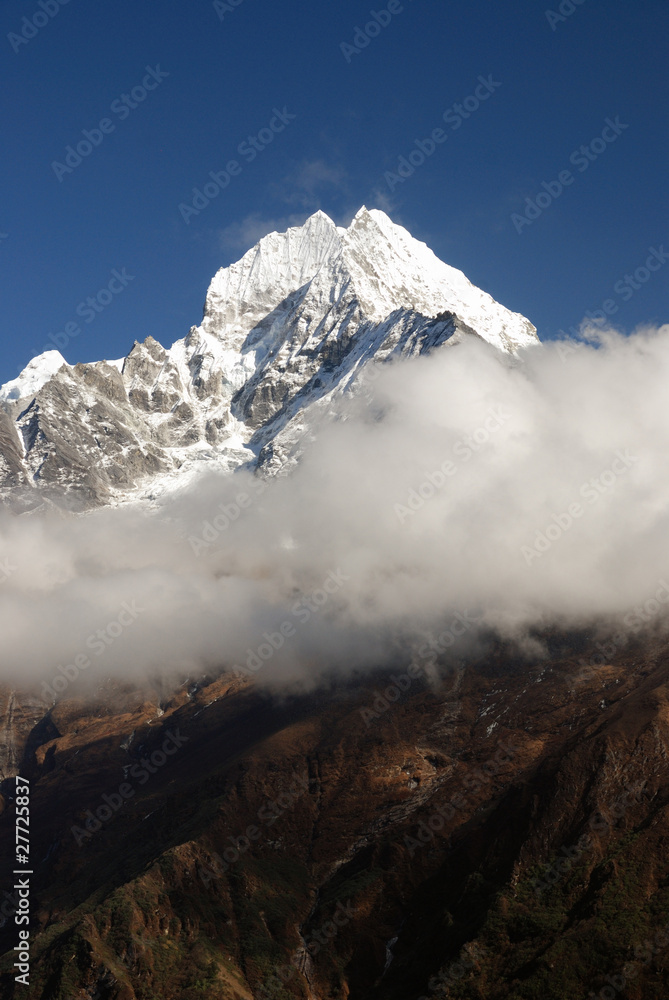 Mountain above the clouds, Himalaya, Nepal
