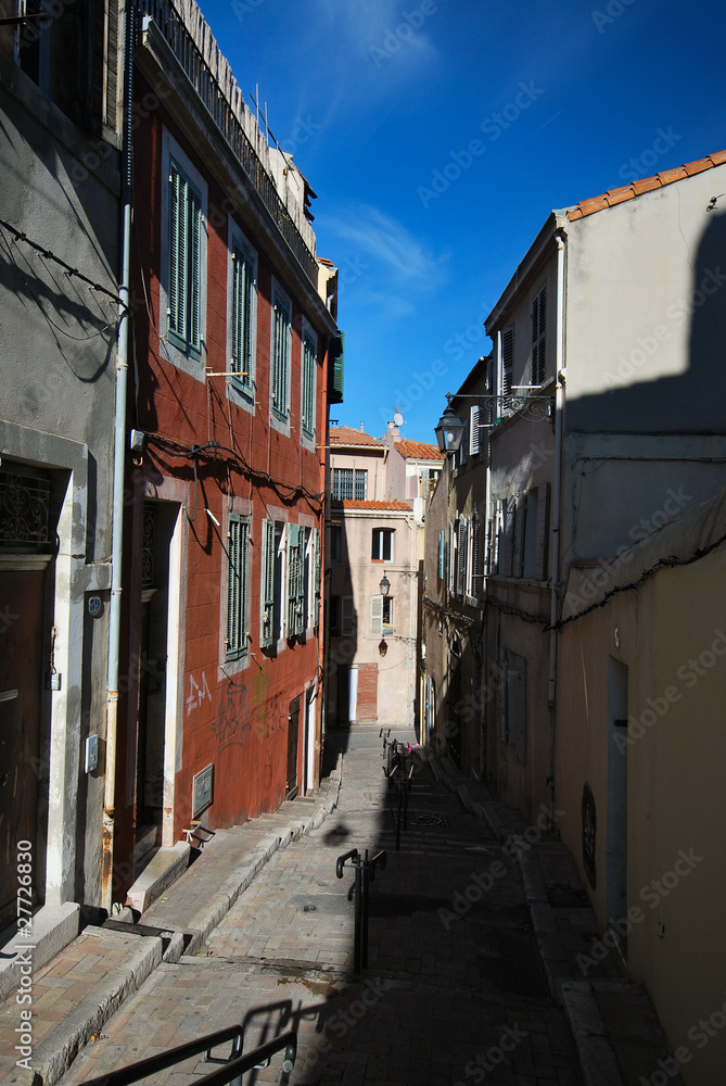 Ruelle dans le quartier du Panier à Marseille
