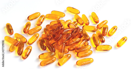 Fish Oil on white background