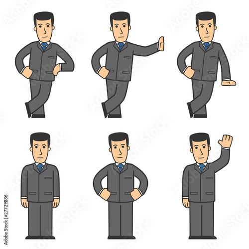 Businessman character set 01