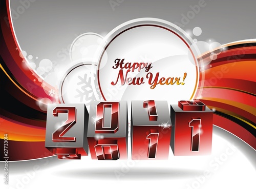 Vector Happy New Year design photo