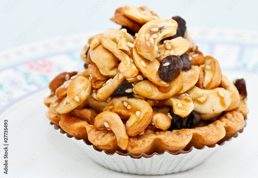 Naklejka premium Dessert made from cashew nuts