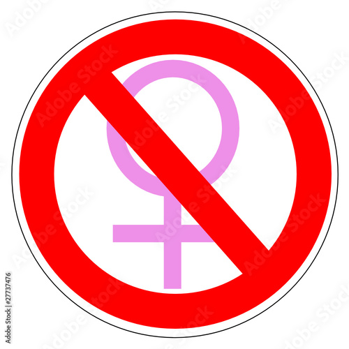 Panneau interdit aux femmes