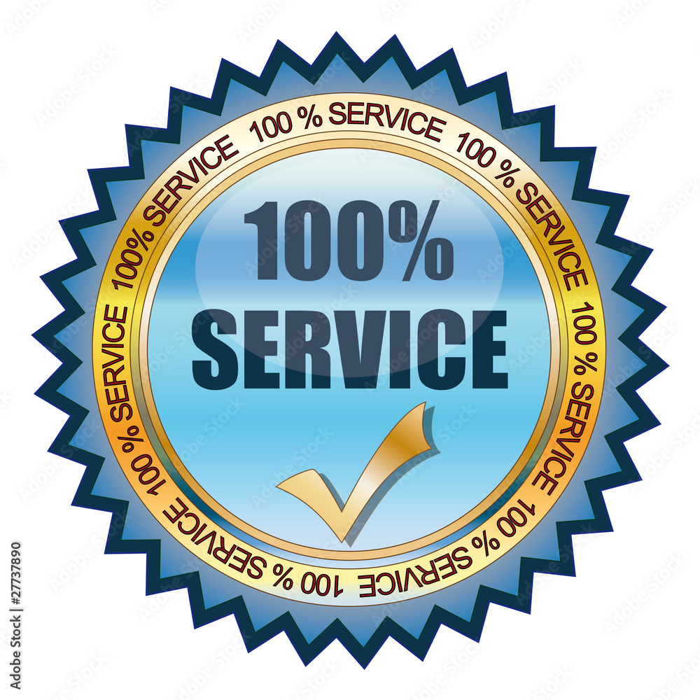 100% Service - Button