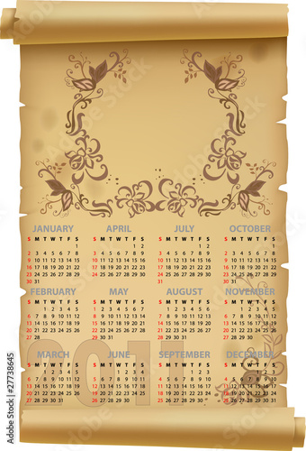 Old Page Calendar 2011