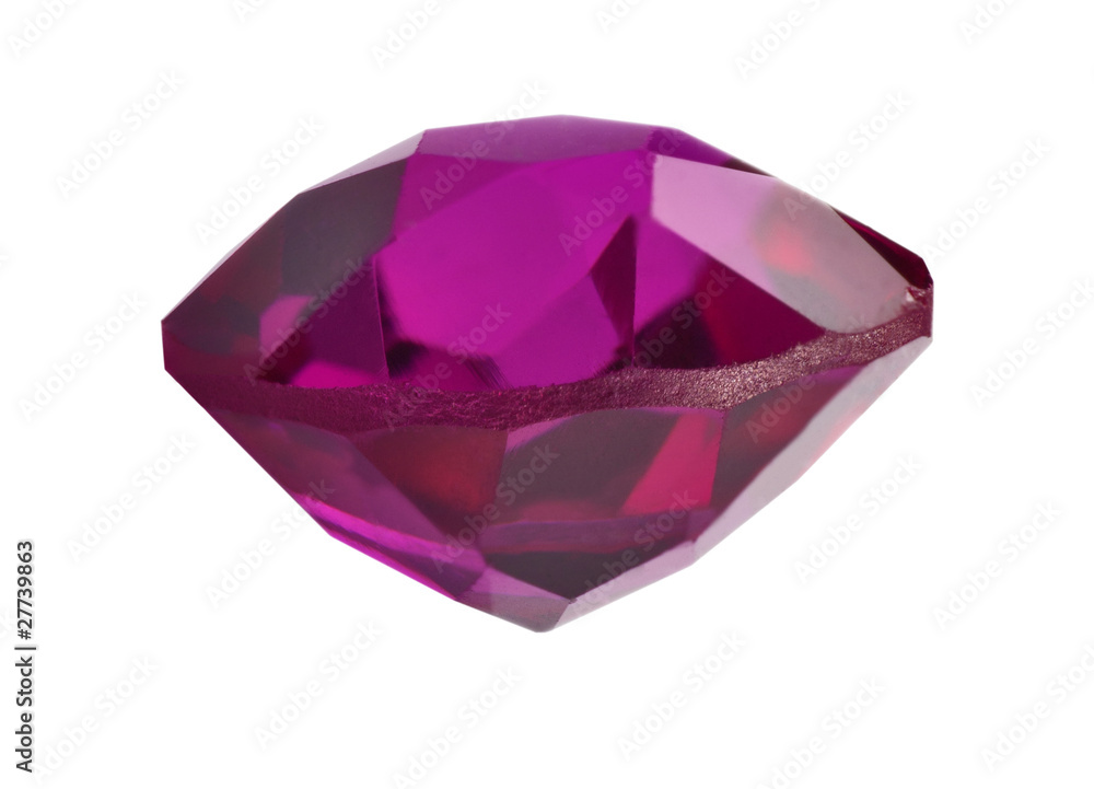 single red garnet isolated on white single red garnet isolated on white