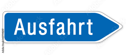 Schild (46) Ausfahrt von der Autobahn