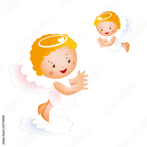 Two small happy angels