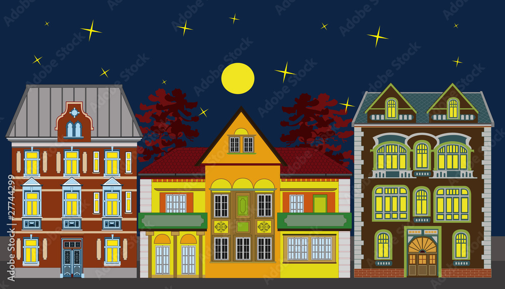 Traumhaus bei Nacht