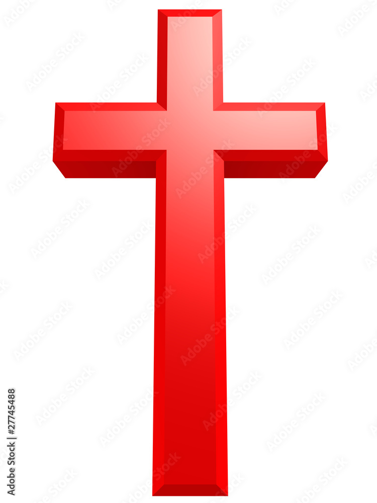 High resolution cross isolated on white background