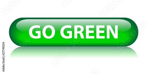 "GO GREEN" Web Button (environment recycle carbon energy button)