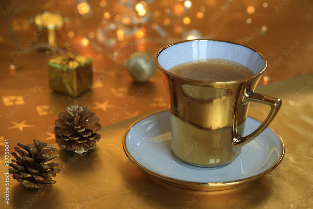 coffee in gold cup coffee in gold cup