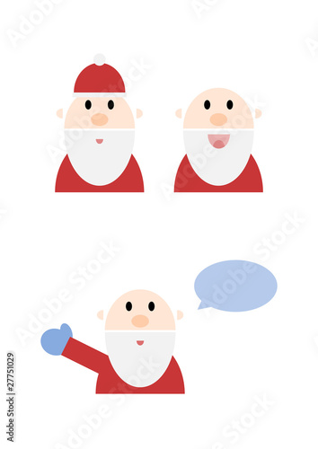 Cartoon-Set: Weihnachtsmann (mit Sprechblase)