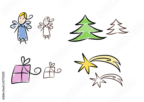 Clipart-Set: Weihnachten und Advent (2 Farbversionen)