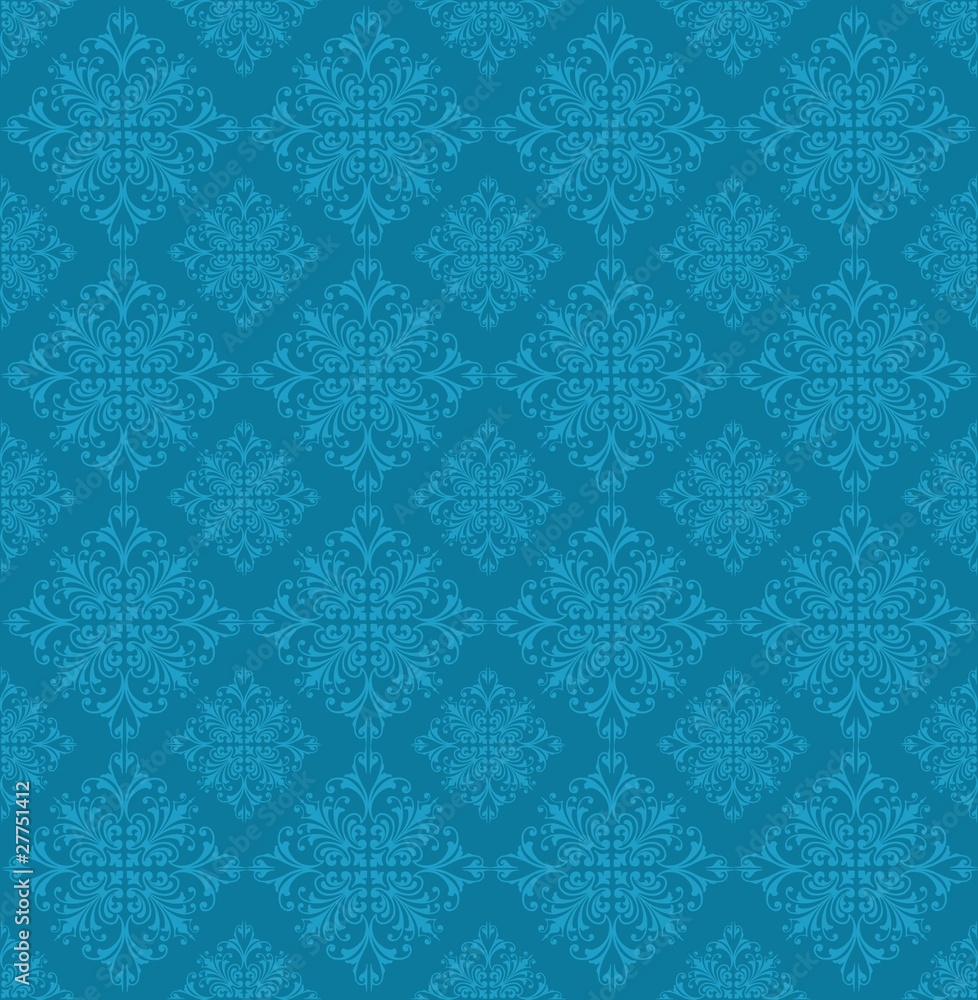 blue baroque floreal backdrop