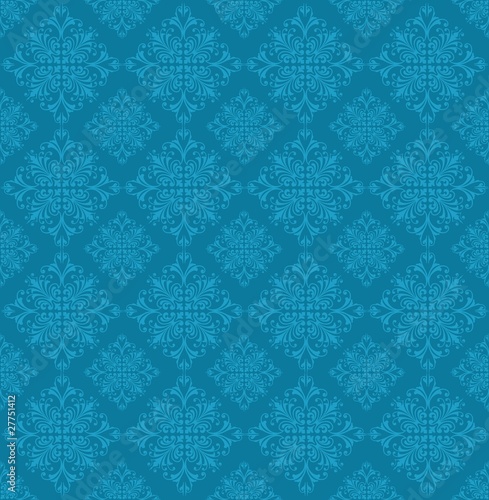 blue baroque floreal backdrop photo