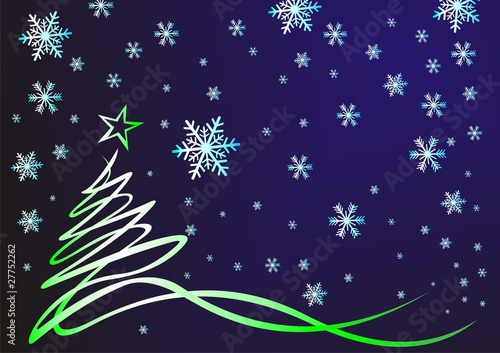 Christmas or New Year color  tree